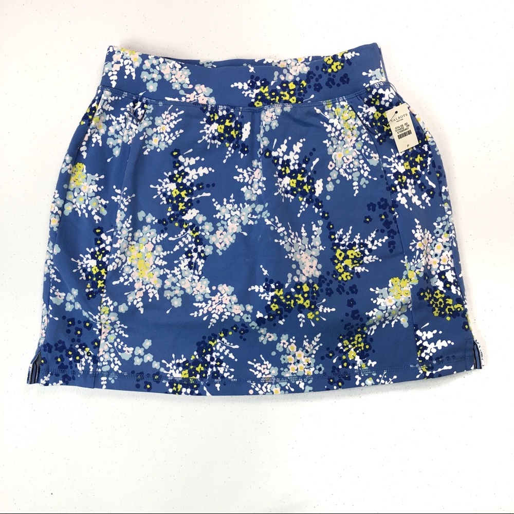 Talbots floral skirt / shorts blue XS petite (#33)